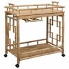 vidaXL Vinstrolley med hjul Naturlig 85 x 50 x 93 cm Bambus