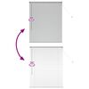 vidaXL Vindu Persienne med gardiner sølv Aluminium