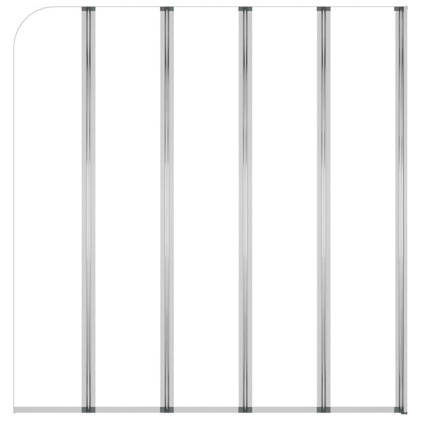 vidaXL Badekarvegg 120x140 cm herdet glass gjennomsiktig