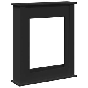 vidaXL Peisramme svart 75x20x87,5 cm konstruert tre