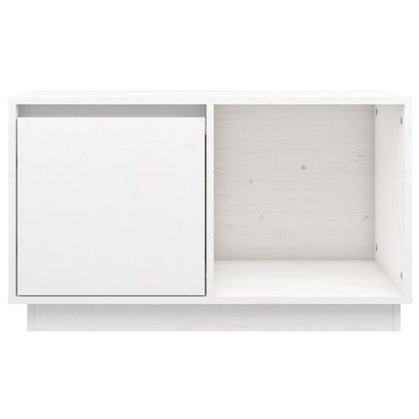 vidaXL TV-benk hvit 74x35x44 cm heltre furu