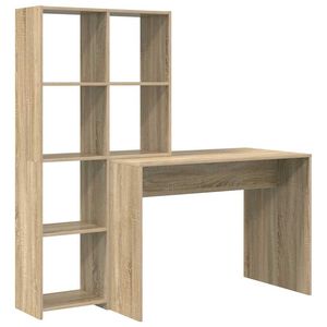 vidaXL Skrivebord Sonoma eik 138,5 x 55 x 143 cm Konstruert tre
