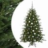vidaXL Kunstig juletre med julekuler 120 cm 150 LED-lys Varmhvit