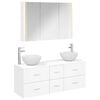 vidaXL Baderomsinnredningssett 4 pcs Hvit Konstruert tre og glass