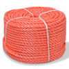 vidaXL Vridd tau polypropylen 6 mm 200 m oransje