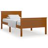 vidaXL Sengeramme honningbrun heltre furu 100x200 cm