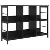 vidaXL Bokhylle 6 niv&aring;er 102 x 32 x 72,5 cm Konstruert tre Svart Eik