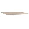 vidaXL Uttrekkbar markise Beige 600 &times; 300 cm Polyester og aluminium