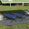vidaXL Sammenleggbar camping seng 2 pcs Bl&aring; 210 x 80 x 46 cm