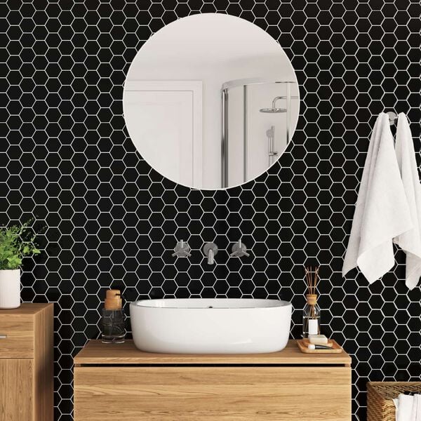 vidaXL Sekskantet fliser 20 pcs Hvit gr&aring; 30 x 30 cm Polyuretan og PET