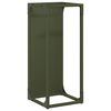 vidaXL Vedstativ olivengr&oslash;nn 25x25x60 cm kaldvalset st&aring;l