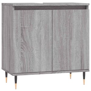 vidaXL Baderomsskap gr&aring; sonoma 58x33x60 cm konstruert tre