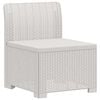 vidaXL 1-seters Hage Sofa Rattan Utseende PP Hvit