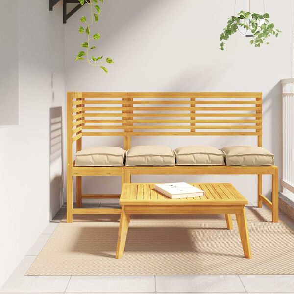 vidaXL Pallepute for sete 4 pcs Beige 40 x 40 x 8 cm Oxford-stoff