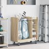 vidaXL Golfskap med hjul Ensfarget Sonoma eik 65 x 45 x 98 cm