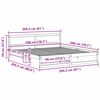 vidaXL Sengestamme med hodegjerde Vokset Brun 200 x 200 cm Massiv furu