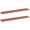 vidaXL Vegghylle 2 stk. R&oslash;d 80 x 9 x 3 cm Konstruert tre