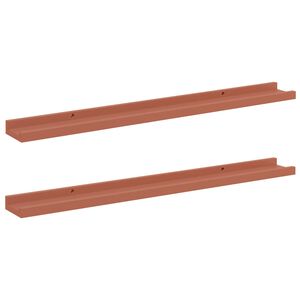 vidaXL Vegghylle 2 stk. R&oslash;d 80 x 9 x 3 cm Konstruert tre