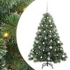 vidaXL Kunstig juletre med 150 LED med stativ gr&oslash;nn 150 cm PE og PVC