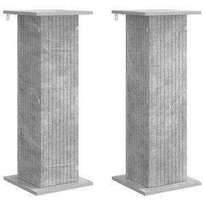 vidaXL Planteholder 2 stk. Betonggr&aring; 30,5 x 30 x 80,5 cm