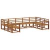 vidaXL Utend&oslash;rs sofa-sett 9 pcs Naturlig Solid akasietre
