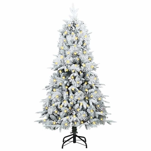 vidaXL Kunstig sammensatt juletre med 150 LED gr&oslash;nn 120 cm PE og PVC