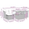 vidaXL Hagesofaer med puter 7 deler svart polyrotting akasie