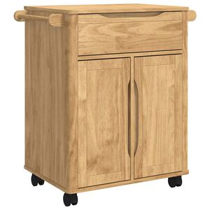 vidaXL Kj&oslash;kkenvogn FLORO Vokset Brun 72,5 x 45 x 80 cm Massiv furu