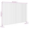 vidaXL Veggmontert sengegavl svart 166x3x110 cm heltre furu