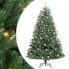 vidaXL Kunstig sammensatt juletre gr&oslash;nn 210 cm PVC og metall