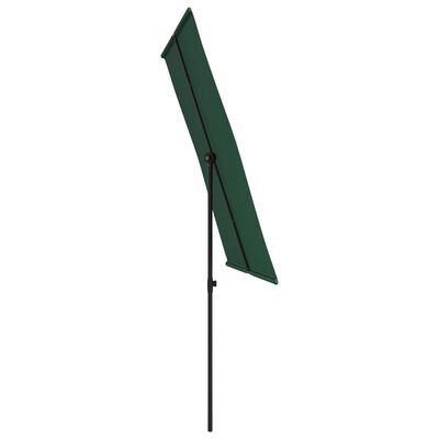 vidaXL Parasoll med aluminiumsstang 2x1,5 m grønn