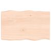 vidaXL Bordplate 80x50x(2-4) cm ubehandlet heltre eik naturlig kant