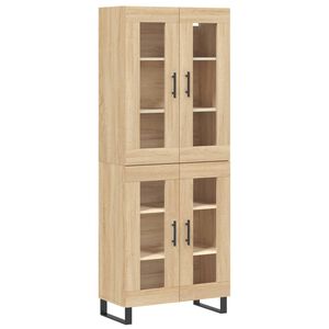 vidaXL Highboard sonoma eik 69,5x34x180 cm konstruert tre