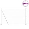 vidaXL Gjerdep&aring;le s&oslash;lv 50 x 1,5 m (50 mm mesh) St&aring;l