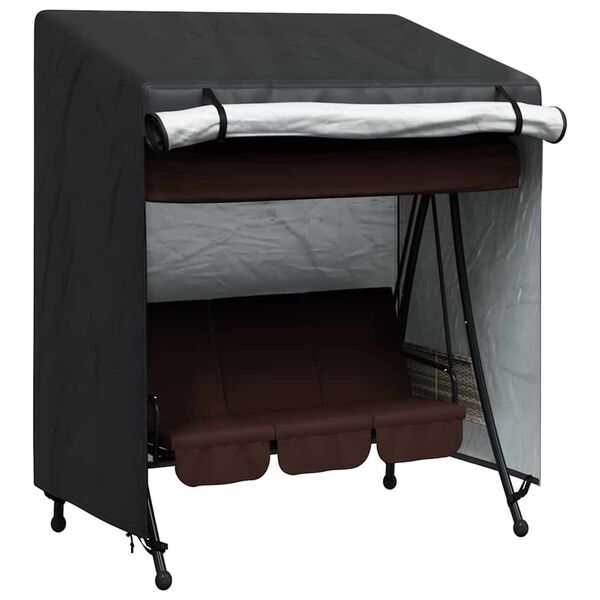 vidaXL Trekk til utehuske Svart 155 x 95 x 165 cm 420D Oxford stoff