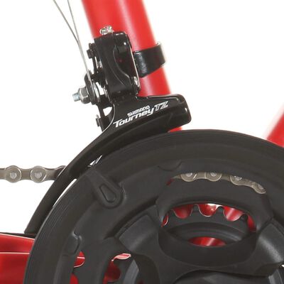 vidaXL Terrengsykkel 21 trinn 27,5-tommers hjul 42 cm rød