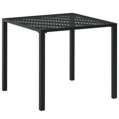 vidaXL Hagebord svart 80x80x72 cm stål