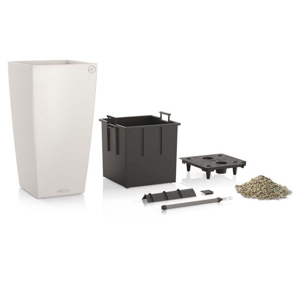 LECHUZA Plantekasse Cubico Color 30 ALL-IN-ONE hvit 13130