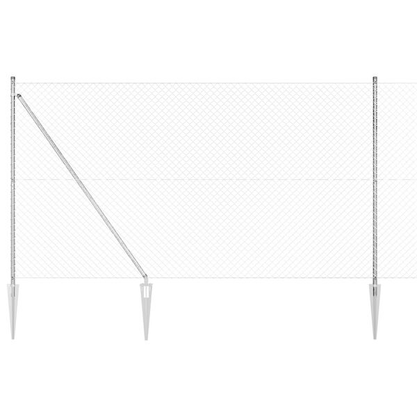 vidaXL Gjerdep&aring;le s&oslash;lv 10 x 1,6 m (40 x 40 mm mesh) St&aring;l