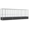 vidaXL Voliere med forlengelse s&oslash;lv 626,5x107x212 cm st&aring;l