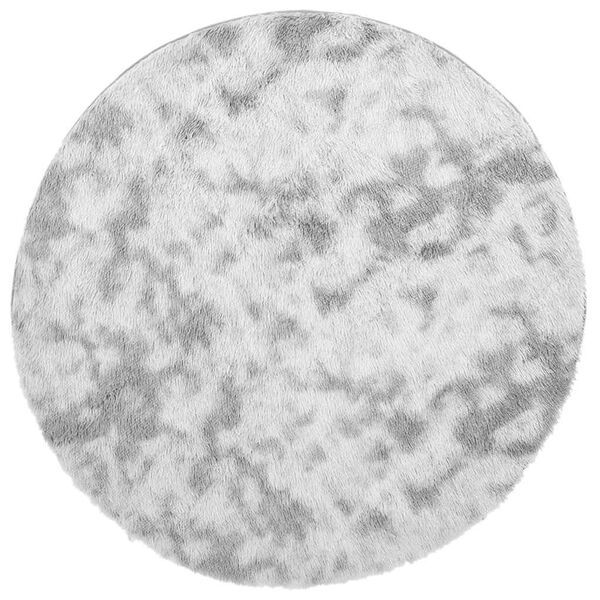 vidaXL Flossteppe med lang luv NAVARRA sølvgrå 100x100 cm polyester