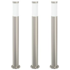 vidaXL Pullertlamper 3 stk 80 cm rustfritt st&aring;l IP44