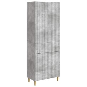 vidaXL Skapsett 2 pcs Betonggr&aring; 66 x 34,5 x 90 cm Konstruert tre