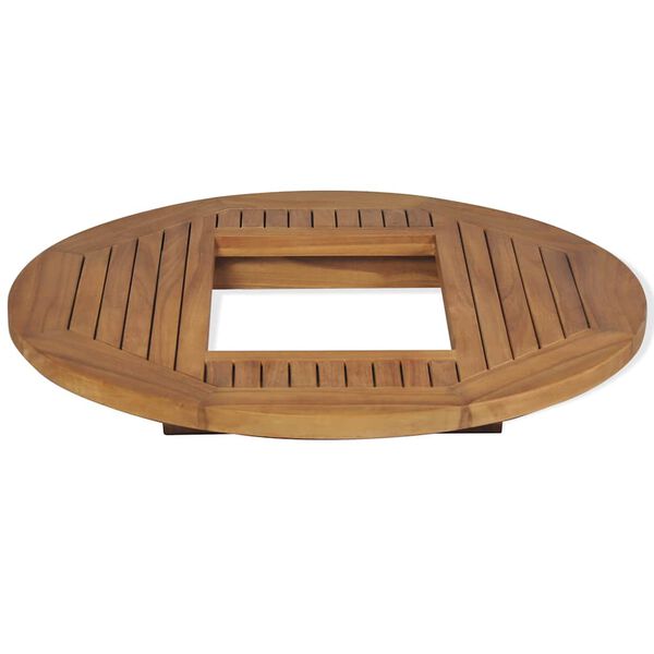 vidaXL Bordplate &oslash;lkasse teak 70 cm