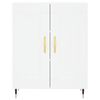 vidaXL Highboard hvit 69,5x34x180 cm konstruert tre