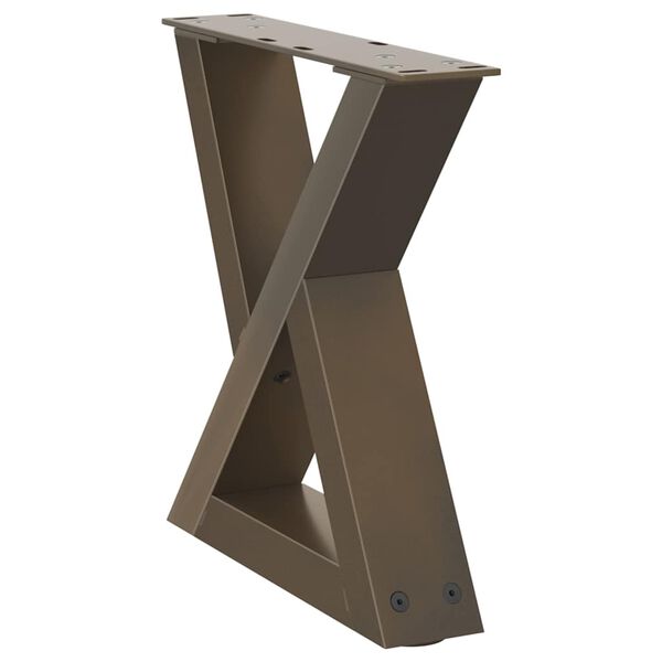 vidaXL Salongbordben 2 stk naturst&aring;l 40x(30-31,3) cm st&aring;l