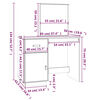 vidaXL Sminkebord honningbrun 95x50x134 cm heltre furu