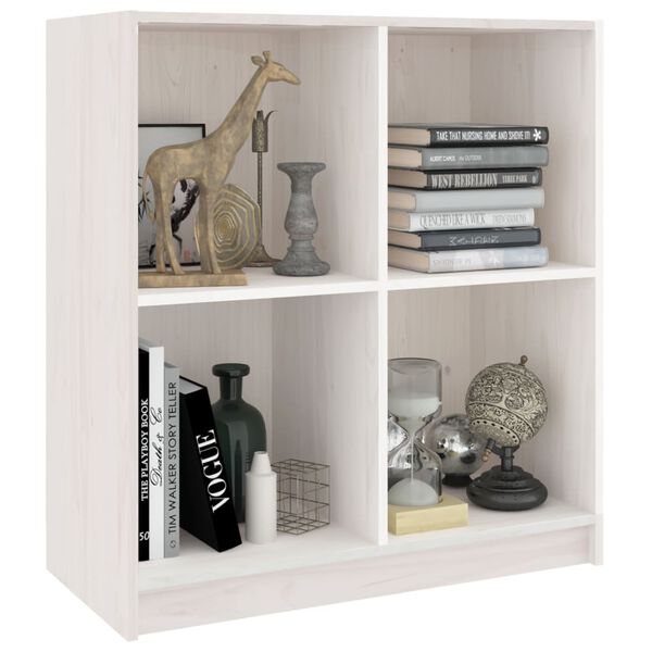 vidaXL Skjenk hvit 70x33x76 cm heltre furu