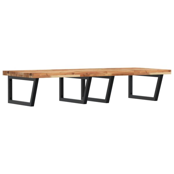 vidaXL Servanthylle veggmontert st&aring;l og heltre akasie