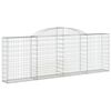 vidaXL Gabionkurv buet 300x30x100/120 cm galvanisert jern